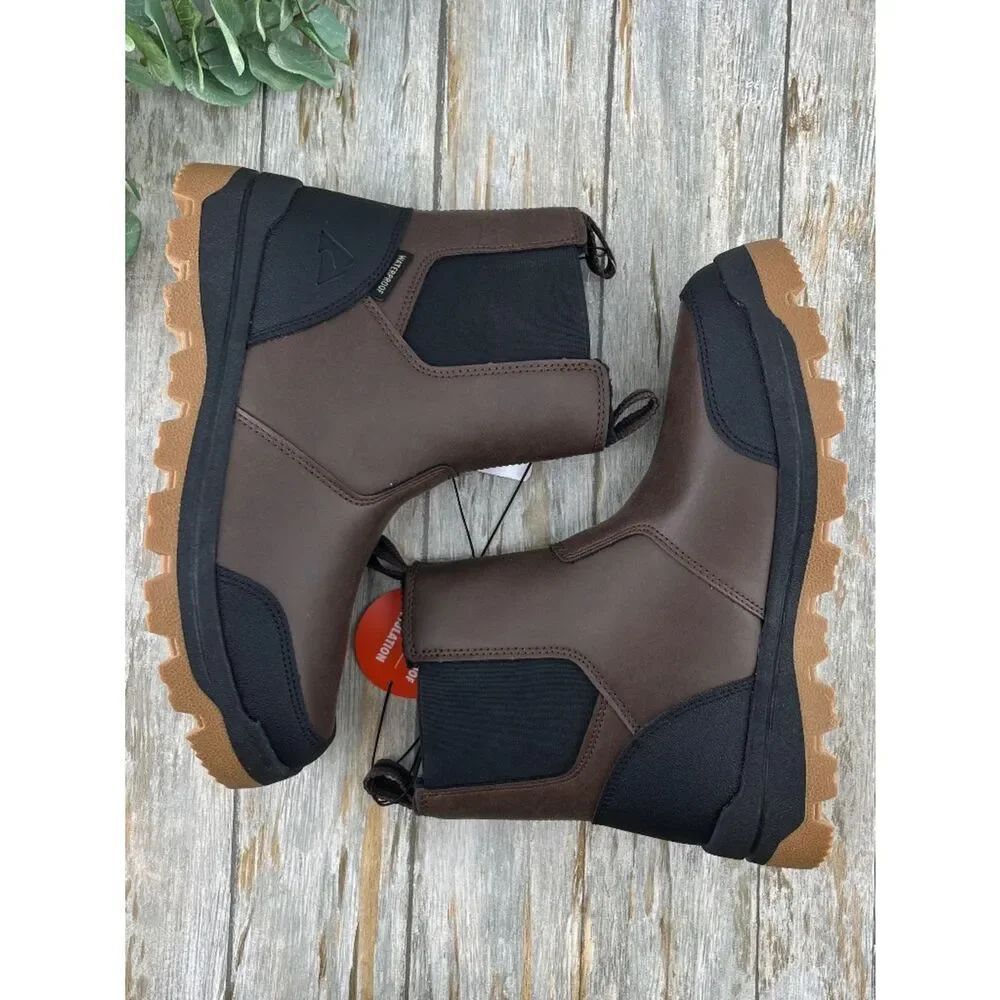 Men's Chelsea Snow Boots Winter Shoes Size 8